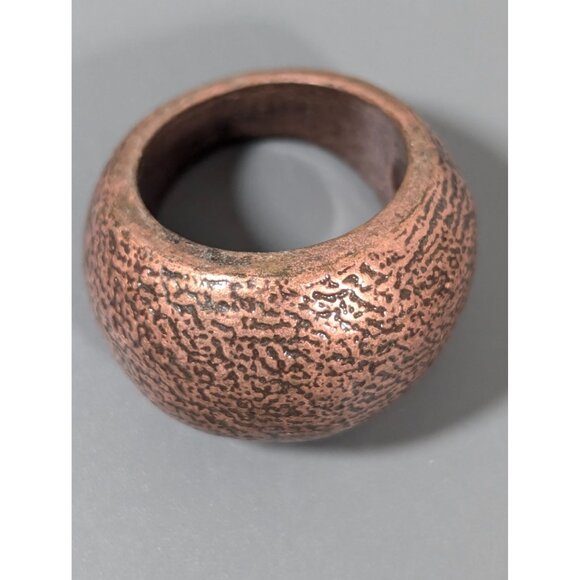 Boho Western Copper Tone Dome Ring Size 8 - Picture 5 of 7